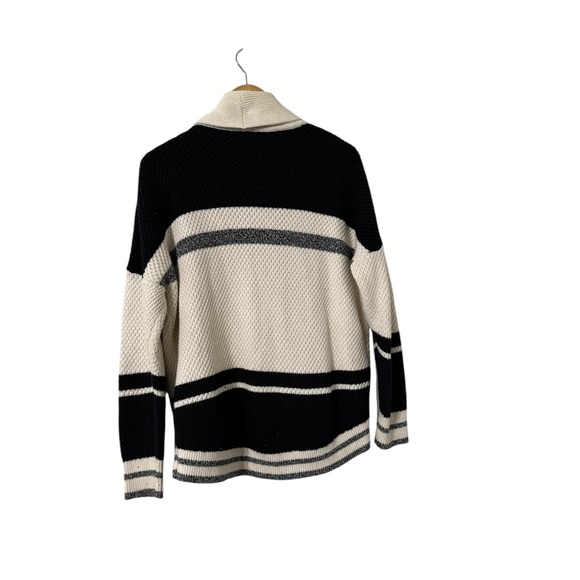 MADEWELL Cocoon Open Knit Striped Cardigan Sweater - Picture 2 of 6